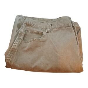 Wrangler Carpenter Shorts Men's Size 42 Tan Duck Canvas Work Hike Outdoor